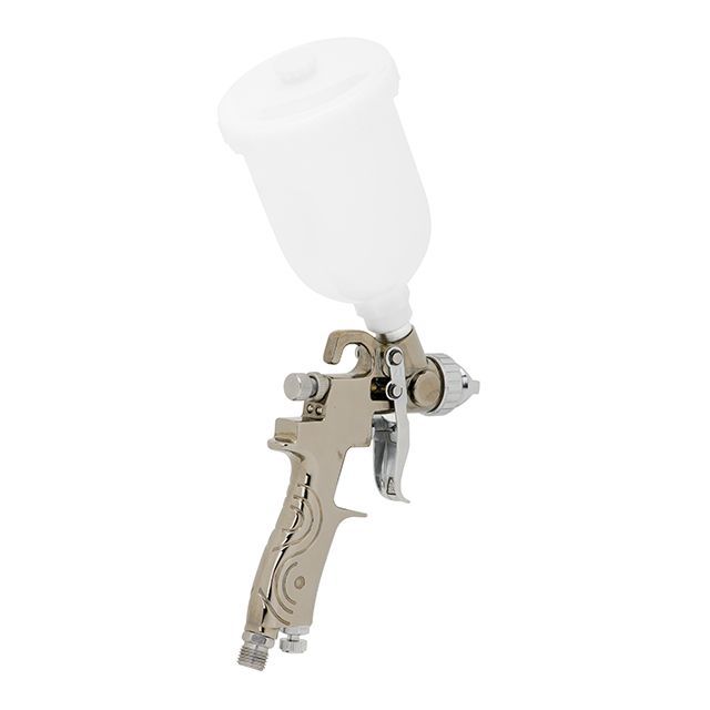 Краскопульт пневматический LVMP MINI форсунка 0,8 мм, верхний пластиковый бачок 250 мл, 2-2,5 бар INTERTOOL PT-0129