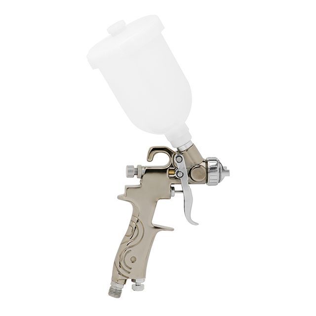 Краскопульт пневматический LVMP MINI форсунка 0,8 мм, верхний пластиковый бачок 250 мл, 2-2,5 бар INTERTOOL PT-0129