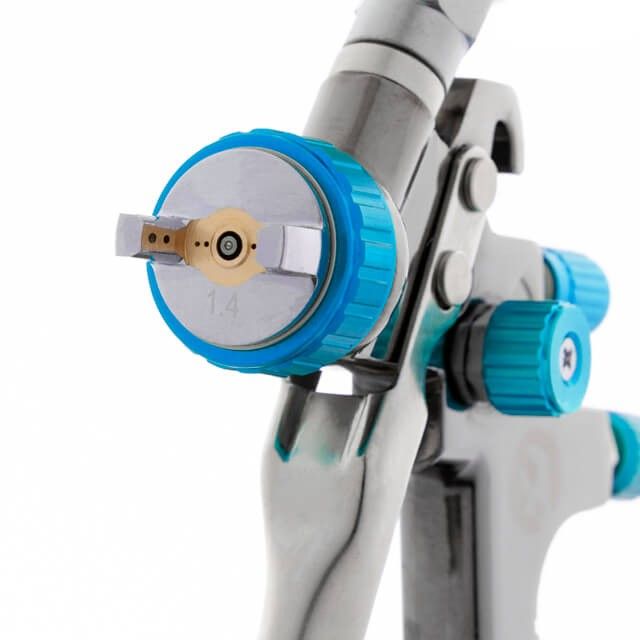 Краскопульт пневматический LVLP BLUE профессиональный, форсунка 1,4 мм, верхний пластиковый бачок 600 мл, 1,5 бар INTERTOOL PT-0134