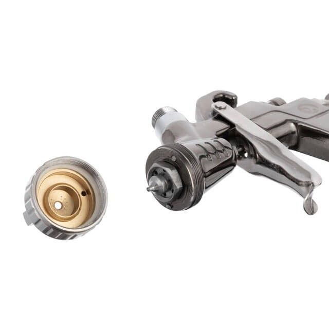 Краскопульт пневматический LVLP, форсунка 1.3 мм, верхний пластиковый бачок 600 мл, 2 бар STORM INTERTOOL PT-0138