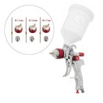 Краскопульт пневматический HVLP с тремя наборами форсунок - 1,3мм, 1,4мм, 1,7мм, пластиковый бачок, 3бар INTERTOOL PT-0153