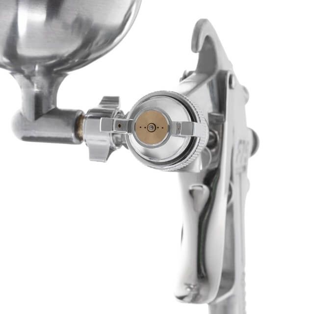 Краскопульт пневматический HP, форсунка 1.5мм, верхний металлический бачок 400мл., 5бар INTERTOOL PT-0202