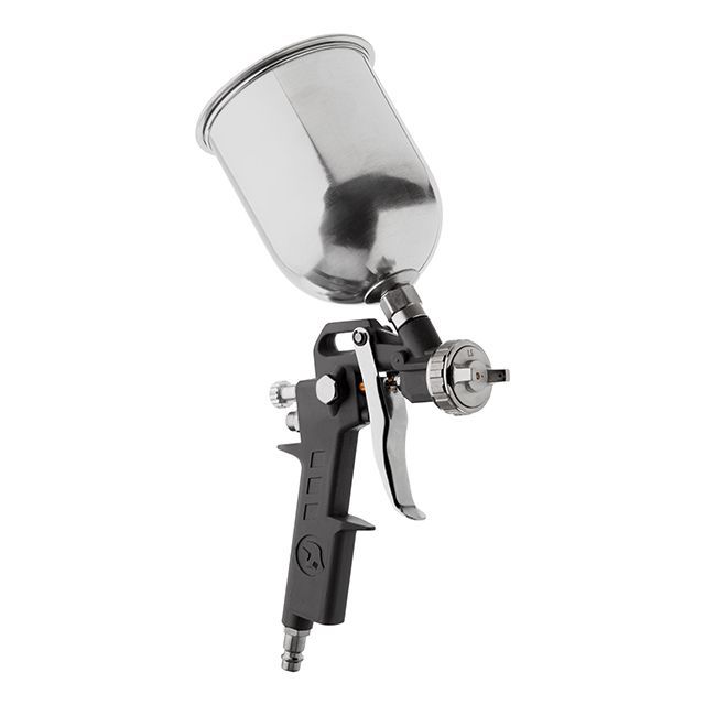 Краскопульт пневматический HP, форсунка 1,5 мм, верхний металлический бачок 600 мл, 5 бар INTERTOOL PT-0205