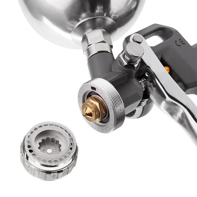 Краскопульт пневматический HP, форсунка 1,5 мм, верхний металлический бачок 600 мл, 5 бар INTERTOOL PT-0205