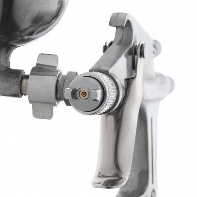 Краскопульт пневматический HP MINI, форсунка 0,5 мм, верхний металлический бачок 200 мл, 5 бар INTERTOOL PT-0301