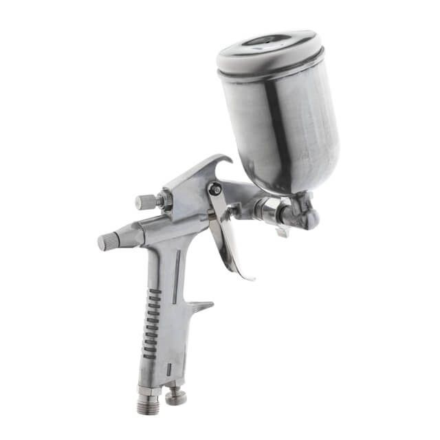 Краскопульт пневматический HP MINI, форсунка 0,5 мм, верхний металлический бачок 200 мл, 5 бар INTERTOOL PT-0301