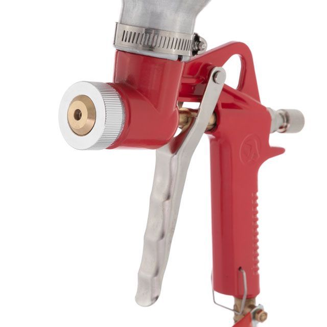Распылитель штукатурный пневматический, форсунки: 4, 6, 8 мм, верхний металлический бачок, 6000 мл, 3-6 атм INTERTOOL PT-0401