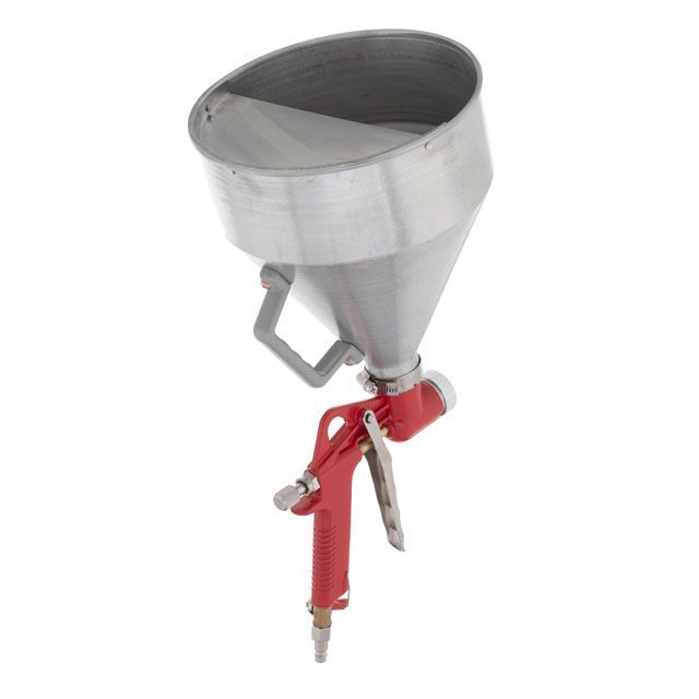 Распылитель штукатурный пневматический, форсунки: 4, 6, 8 мм, верхний металлический бачок, 6000 мл, 3-6 атм INTERTOOL PT-0401