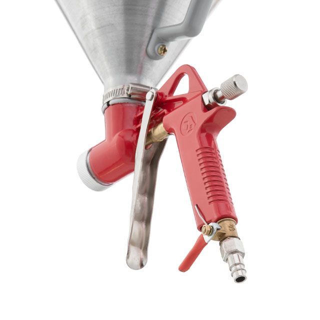 Распылитель штукатурный пневматический, форсунки: 4, 6, 8 мм, верхний металлический бачок, 6000 мл, 3-6 атм INTERTOOL PT-0401