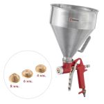 Распылитель штукатурный пневматический, форсунки: 4, 6, 8 мм, верхний металлический бачок, 6000 мл, 3-6 атм INTERTOOL PT-0401