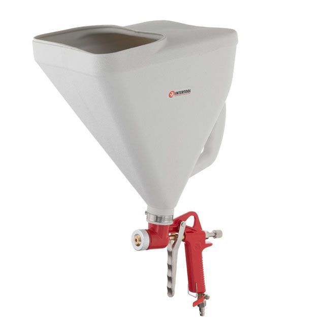 Распылитель штукатурный пневматический, три форсунки 4;6;8мм, В/Б пластмассовый, 9000мл, 3-6 атм INTERTOOL PT-0403