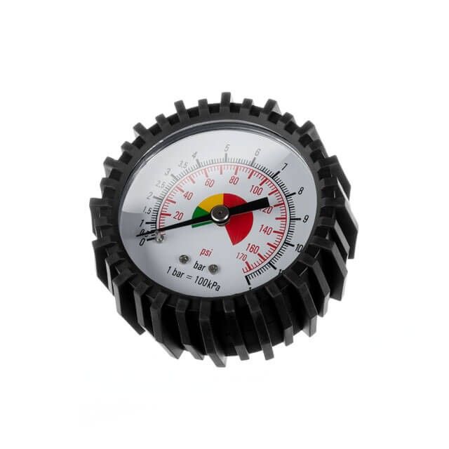 Манометр 1/4" к пистолету для подкачки колес PT-0505, 63 мм, с резиновым покрытием INTERTOOL PT-0500