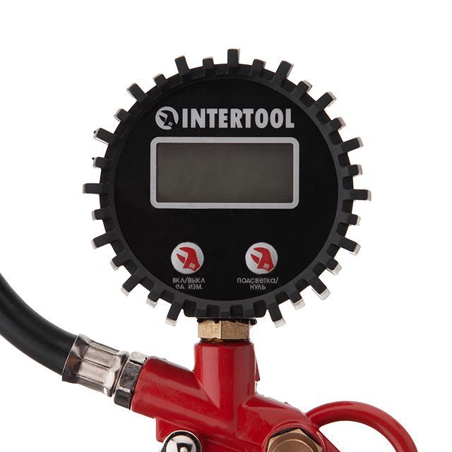 Пистолет для подкачки шин с цифровым манометром 63 мм INTERTOOL PT-0508