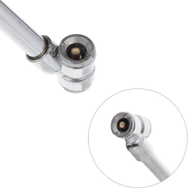 Удлинитель для накачки сдвоенных и обычных колес двусторонний, с рукояткой и двумя типами соединения (на шланг 8 мм и быстроразъемное соединение) INTERTOOL PT-0515