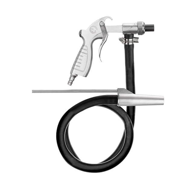 Пистолет пескоструйный со шлангом, пневматический, форсунки: металлическая - 6 мм; керамические: 4,5, 5, 6, 7 мм INTERTOOL PT-0708