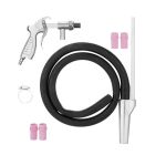 Пистолет пескоструйный со шлангом, пневматический, форсунки: металлическая - 6 мм; керамические: 4,5, 5, 6, 7 мм INTERTOOL PT-0708