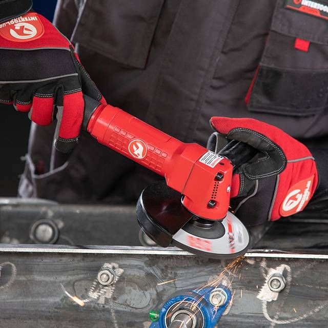 Угловая шлифмашина пневматическая диаметр круга 125 мм INTERTOOL PT-1202