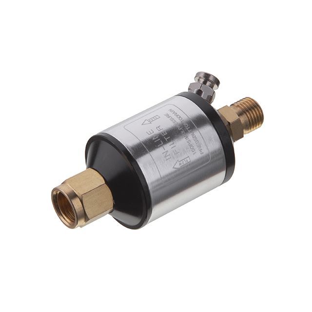 Мини фильтр 1/4", 20 мкм, до 400 л/мин, до 10 атм, металлическая защита колбы, для покрасочного пистолета INTERTOOL PT-1403