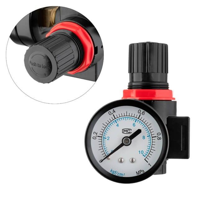 Регулятор давления 1/4", 0,5-8 бар INTERTOOL PT-1425