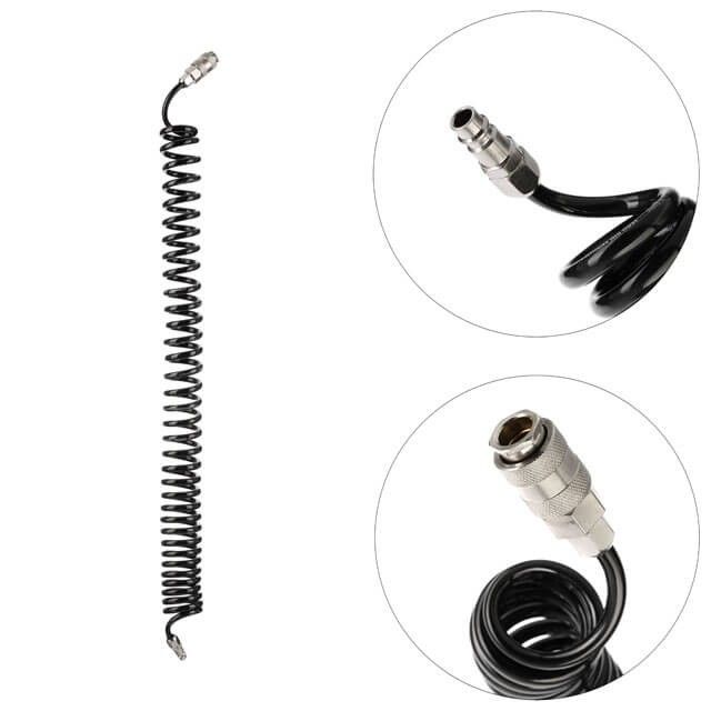 Набор для продува кабины грузовых авто: пистолет, шланг полиуретановый 5м 8x5мм, тройник на 8мм; на быстроразъемных соединениях INTERTOOL PT-1508