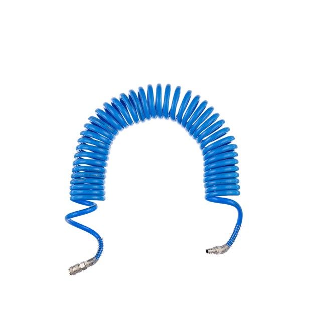 Шланг спиральный полиуретановый с быстроразъемными соединениями 10 м, 8*12 мм INTERTOOL PT-1716