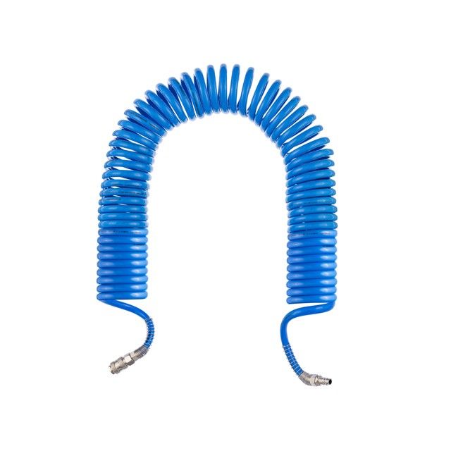 Шланг спиральный полиуретановый с быстроразъемными соединениями 15 м, 8*12 мм INTERTOOL PT-1717