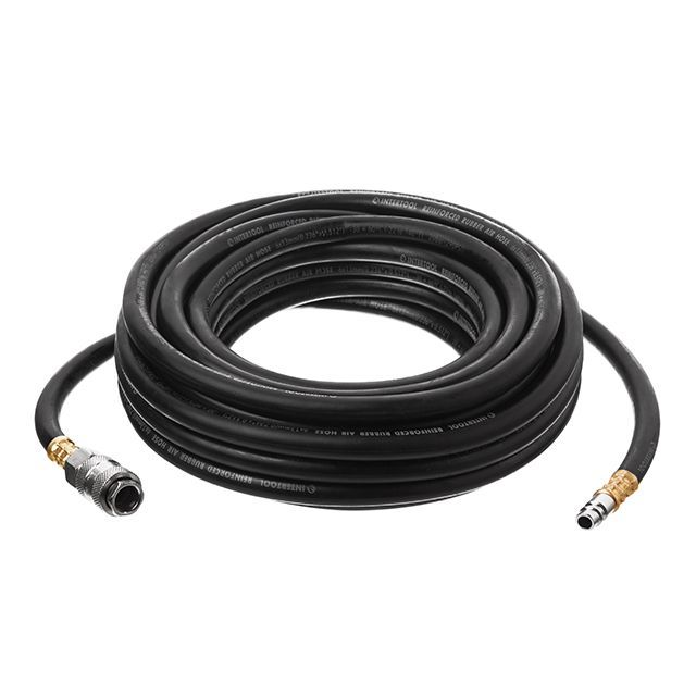 Шланг резиновый воздушный, армированный, до 20 атм, 6×13 мм, 10 м, с быстроразъемными соединениями, STORM INTERTOOL PT-1720