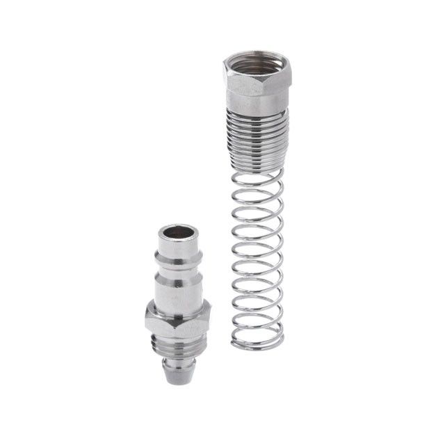 Переходник с пружиной со спирального или прямого шланга 6,5×10 мм на ответную часть быстроразъемного соединения INTERTOOL PT-1836