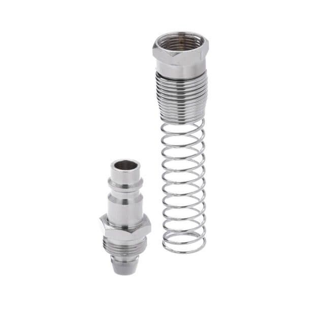 Переходник с пружиной со спирального или прямого шланга 8×12 мм на ответную часть быстроразъемного соединения INTERTOOL PT-1837