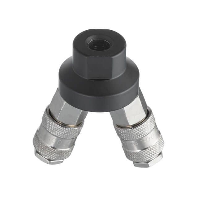 Разветвитель воздуха 1/4" на 2 выхода, V-образный, быстроразъемные соединения, 10 бар INTERTOOL PT-1852