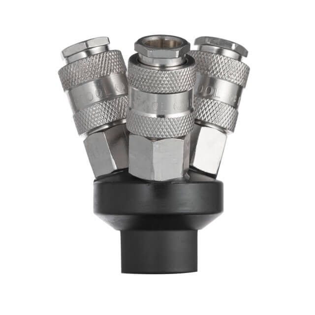 Разветвитель воздуха 1/4" на 3 выхода, W-образный, быстроразъемные соединения, 10 бар INTERTOOL PT-1853