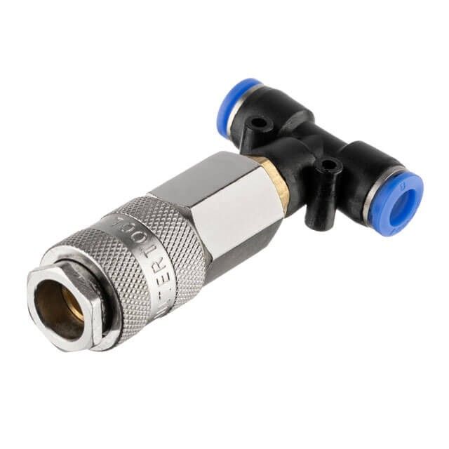 Тройник на шланг 8мм и быстроразъемное соединение к набору для продува кабины грузовых авто INTERTOOL PT-1868
