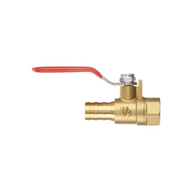 Кран шаровый воздушный, внутренняя резьба 1/4" на шланг 12 мм, латунь, STORM INTERTOOL PT-1891