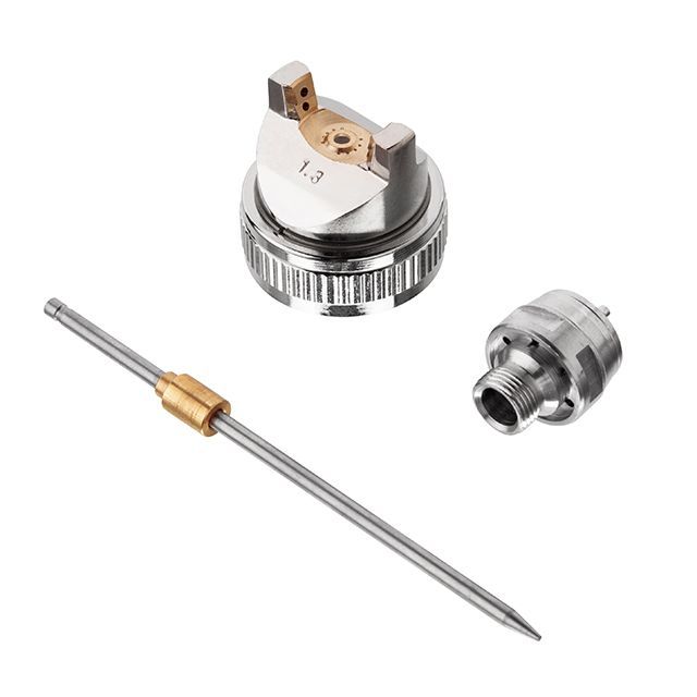 Комплект форсунки 1.3мм для краскопульта HVLP (дюза, воздушная головка, игла) INTERTOOL PT-2000