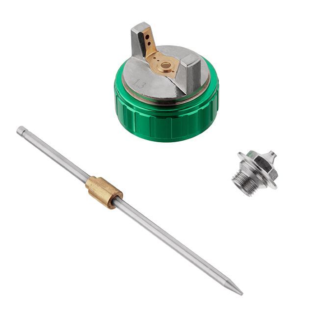 Комплект форсунки 1,3 мм для краскопультов LVLP: PT-0131, 0132, 0133, 0134, 0135, 0136, 0143, 0144, 0148 (дюза, воздушная головка, игла) INTERTOOL PT-2013