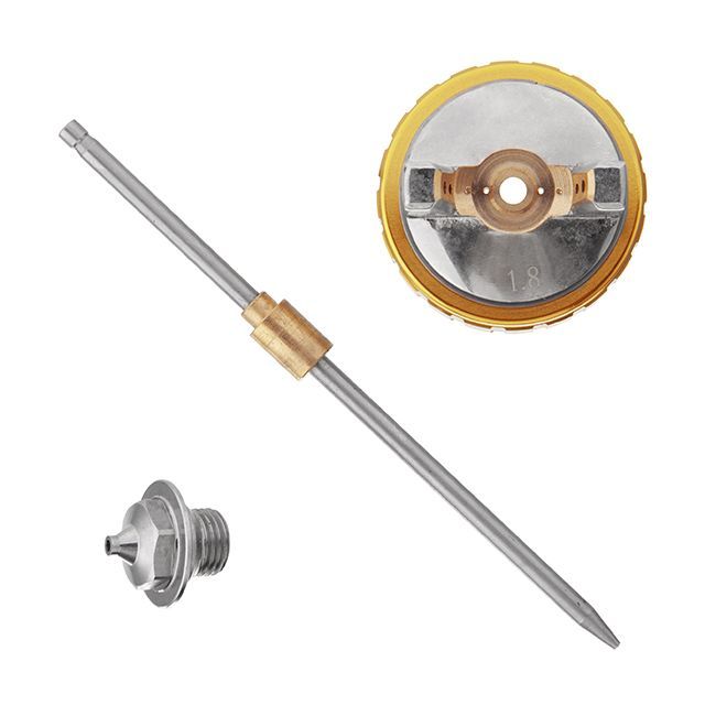 Комплект форсунки 1,8 мм для краскопультов LVLP: PT-0131, 0132, 0133, 0134, 0135, 0136, 0143, 0144, 0148 (дюза, воздушная головка, игла) INTERTOOL PT-2018