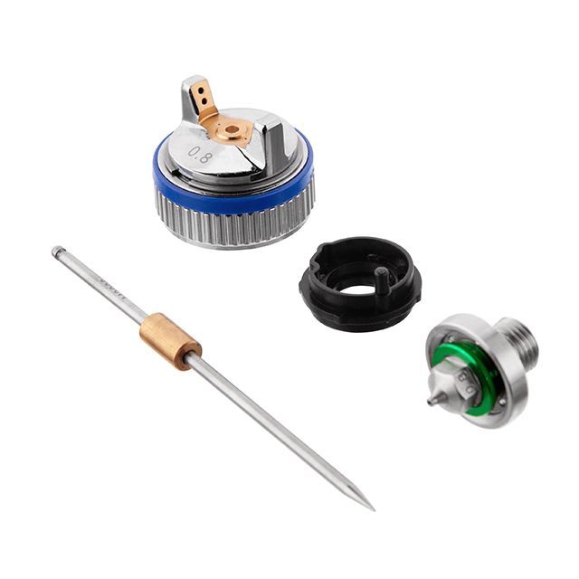 Комплект форсунки 0,8 мм для краскопульта HVLP II мини PT-0128 (дюза, воздушная головка, игла) INTERTOOL PT-2105