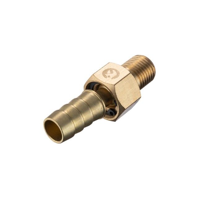 Шарнир поворотный, наружная резьба 1/4", на шланг 12 мм, латунь, STORM INTERTOOL PT-2207