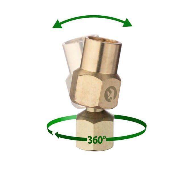 Шарнир поворотный, внутренняя резьба 1/4"-1/4", латунь, STORM INTERTOOL PT-2209