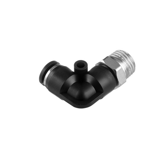 Цанговое cоединение L-образное для полиуретановых и др. шлангов 6 мм, 1/4" нар. резьба INTERTOOL PT-2331