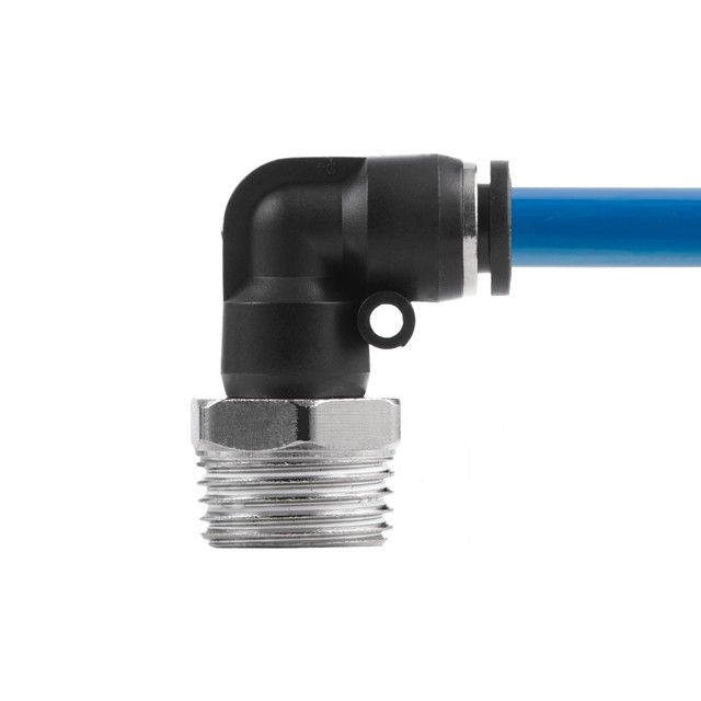 Цанговое cоединение L-образное для полиуретановых и др. шлангов 8 мм, 1/2" нар. резьба INTERTOOL PT-2342