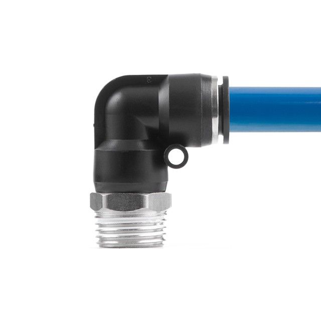 Цанговое соединение L-образное для полиуретановых и др. шлангов 12 мм, 1/2" нар. резьба INTERTOOL PT-2344