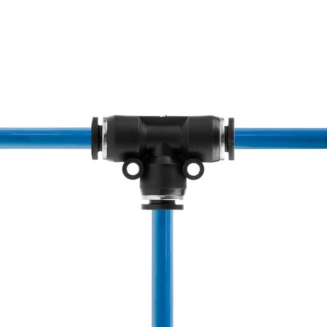 Цанговое соединение T-образное для полиуретановых и др. шлангов 6 мм INTERTOOL PT-2346