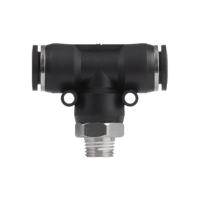 Цанговое соединение T-образное для полиуретановых и др. шлангов 12*12 мм, 1/4" нар. резьба INTERTOOL PT-2354