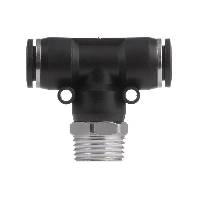 Цанговое соединение T-образное для полиуретановых и др. шлангов 12*12 мм, 1/2" нар. резьба INTERTOOL PT-2364