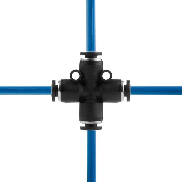 Цанговое соединение Х-образное для полиуретановых и др. шлангов 4 мм INTERTOOL PT-2365