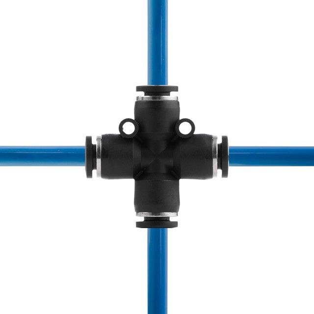 Цангове з'єднання Х-подібне для поліуретанових та ін. шлангів 6 мм INTERTOOL PT-2366