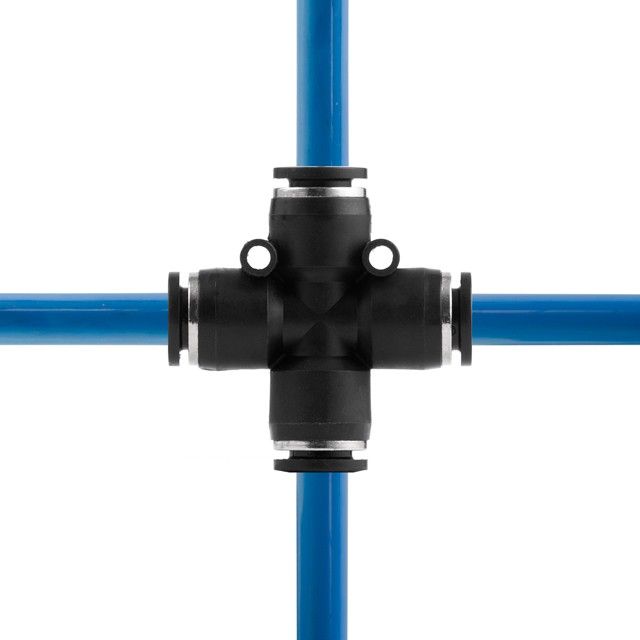 Цанговое соединение Х-образное для полиуретановых и др. шлангов 8 мм INTERTOOL PT-2367