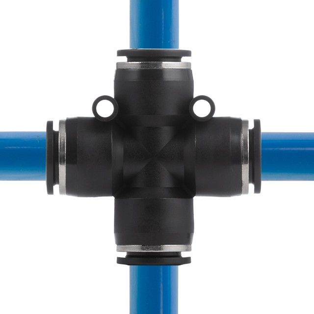 Цанговое соединение Х-образное для полиуретановых и др. шлангов 12 мм INTERTOOL PT-2369