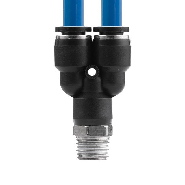 Цанговое соединение Y-образное для полиуретановых и др. шлангов 8*8 мм, 1/4" нар. резьба INTERTOOL PT-2377